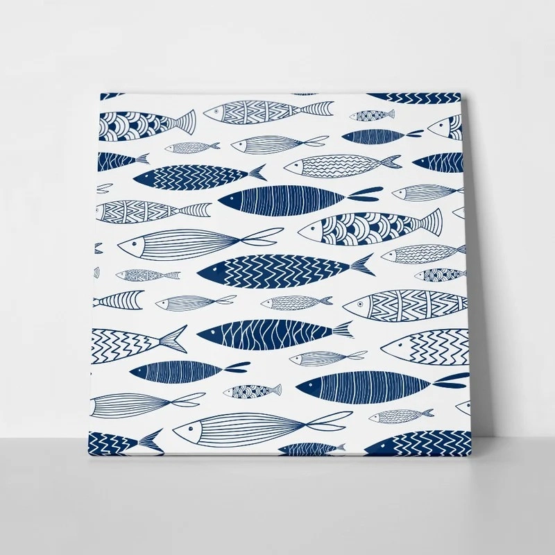 Πίνακας σε καμβά FISH PATTERN 1