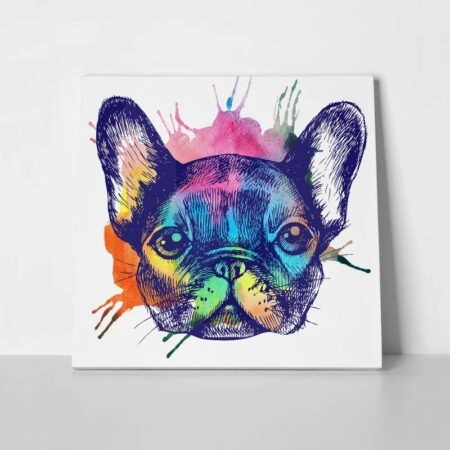 Πίνακας σε καμβά FRENCH BULLDOG HAND DRAWN