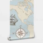 Αυτοκόλλητη Ταπετσαρία τοίχου HISTORICAL WORLD MAP 2