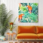 Πίνακας σε καμβά PARROTS WATERCOLOR