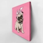 Πίνακας σε καμβά PUPPY PUG HEADBAND