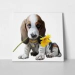 Πίνακας σε καμβά SUNNY FLOWER BEAGLE DOG
