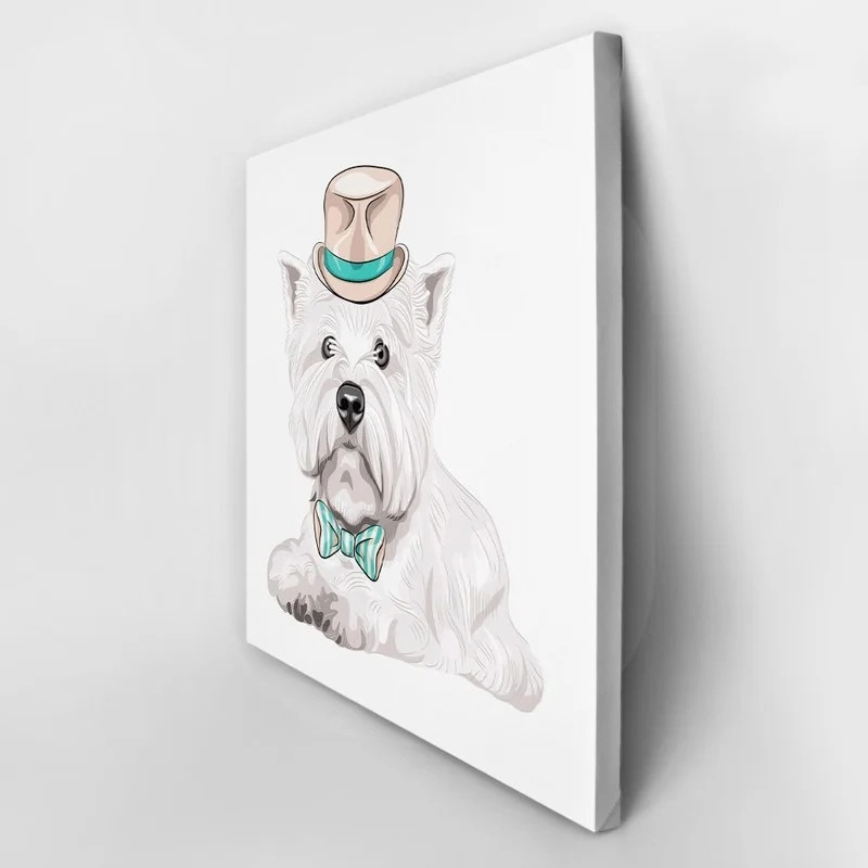 Πίνακας σε καμβά WEST HIGHLAND WHITE TERRIER HIPSTER