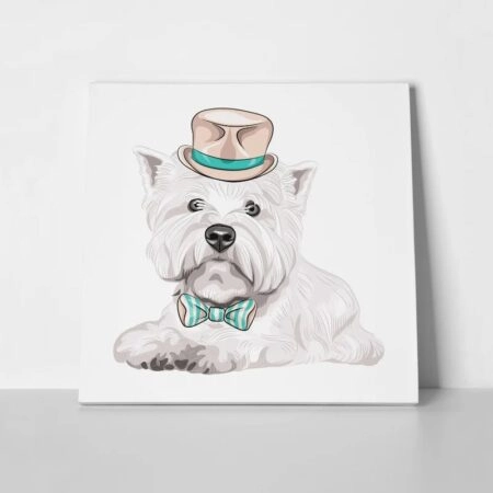 Πίνακας σε καμβά WEST HIGHLAND WHITE TERRIER HIPSTER