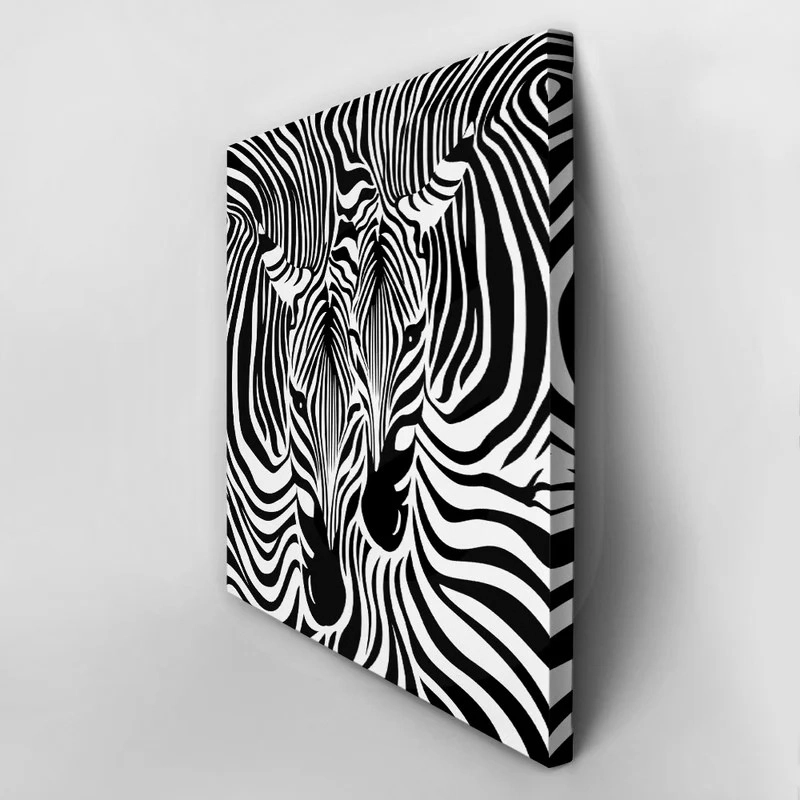Πίνακας σε καμβά ZEBRA COUPLE BACKGROUND