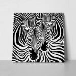 Πίνακας σε καμβά ZEBRA COUPLE BACKGROUND