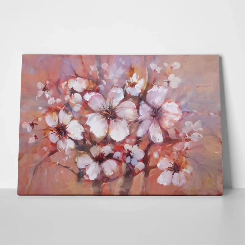 Πινακας σε καμβά ALMONDS BLOSSOM HANDMADE PAINTING BOUQUET