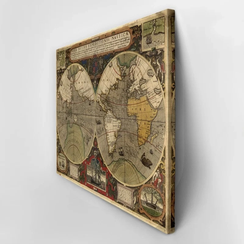 Πινακας σε καμβά ANCIENT WORLD MAP