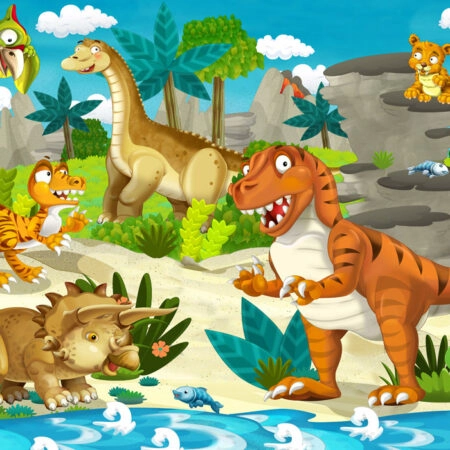 Πινακας σε καμβά DINOSAUR LAND - Παιδικοι και set Sticky 4