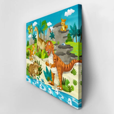 Πινακας σε καμβά DINOSAUR LAND - Παιδικοι και set Sticky 2