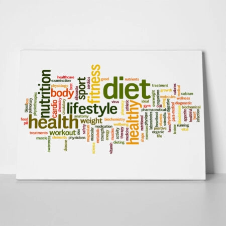 Πινακας σε καμβά HEALTH - Typography