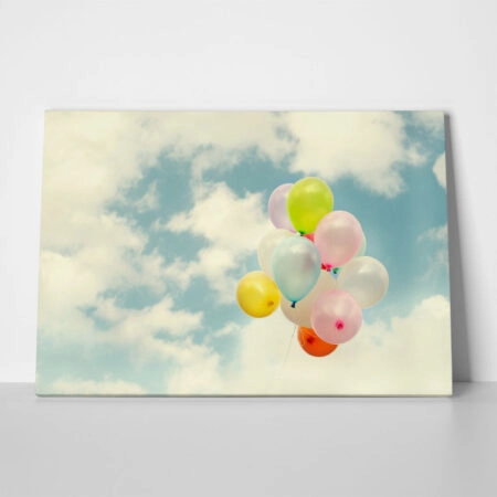 Πινακας σε καμβά HEART BALLOONS - Ουρανος - Καιρικα φαινομενα