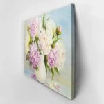Πινακας σε καμβά LIGHT PEONIES IN VASE