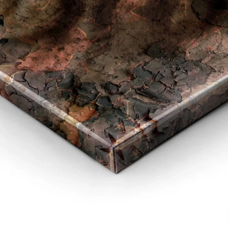 Πινακας σε καμβά LION CRACKED ART