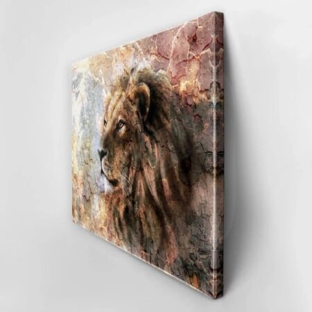 Πινακας σε καμβά LION CRACKED ART - Ζωα Sticky 2
