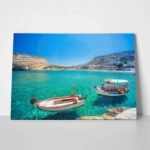 Πινακας σε καμβά MATALA BEACH FISHING BOATS