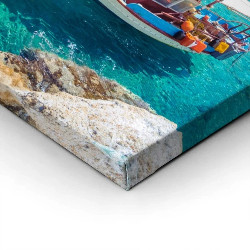 Πινακας σε καμβά MATALA BEACH FISHING BOATS