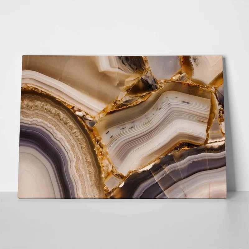 Πινακας σε καμβά POLISHED AGATE MACRO