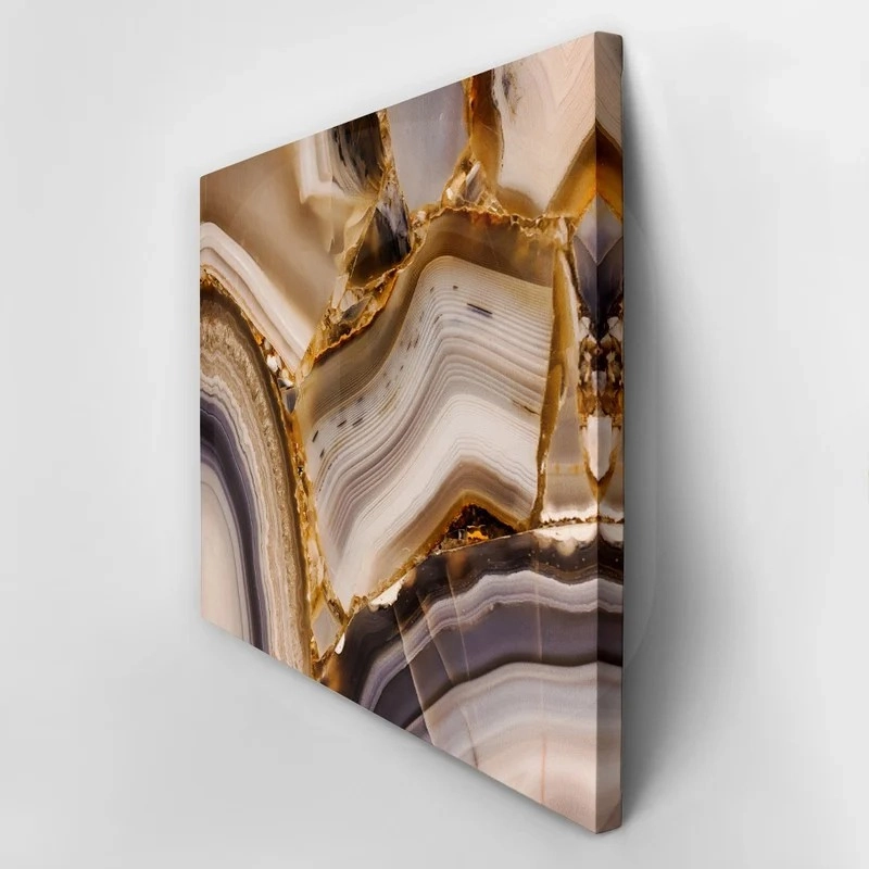 Πινακας σε καμβά POLISHED AGATE MACRO