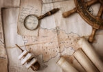Πινακας σε καμβά STILL LIFE VINTAGE MAP