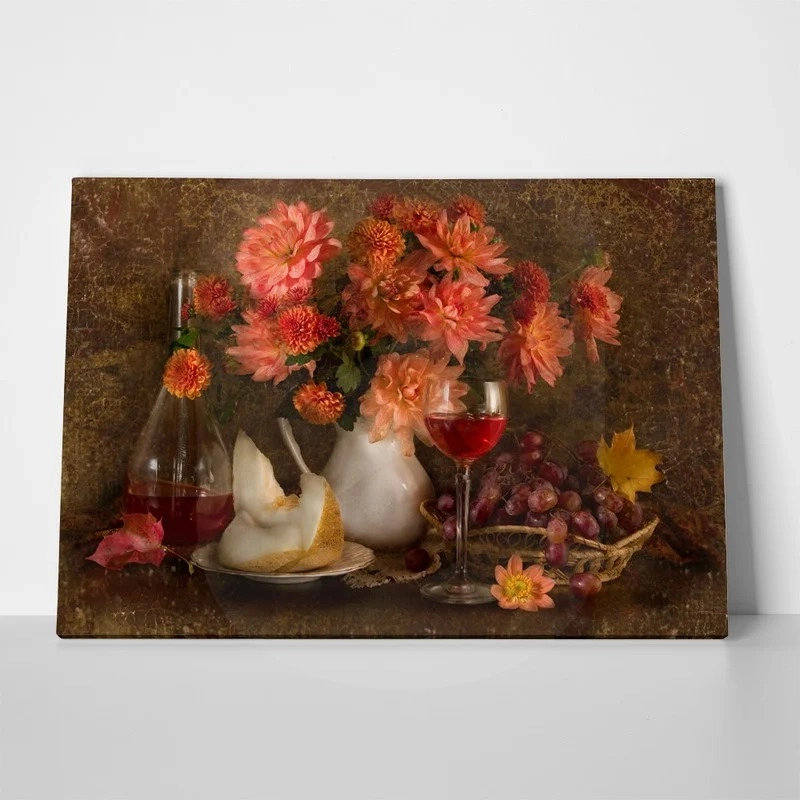 Πινακας σε καμβά STILL LIFE AUTUMN FLOWERS