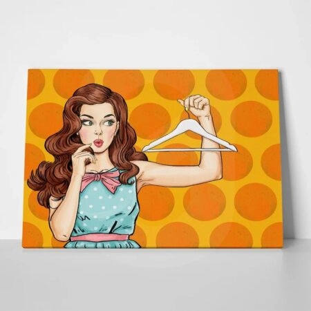 Πινακας σε καμβά THINKING WOMAN POP ART - Μοδα και Διασκεδαση