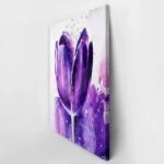 Πινακας σε καμβά TULIPS WATERCOLOR PURPLE