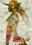 Πινακας σε καμβά WOMAN FLOWER HAT
