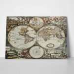 Πινακας σε καμβά WORLD HEMISPHERES 1668