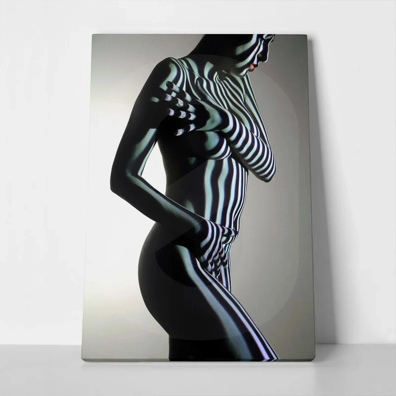 Πινακας σε καμβά ZEBRA PATTERN ON WOMAN