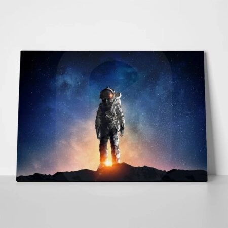Πινακας σε καμβά ASTRONAUT IN OUTER SPACE 2 - Διαστημα και Τεχνολογια