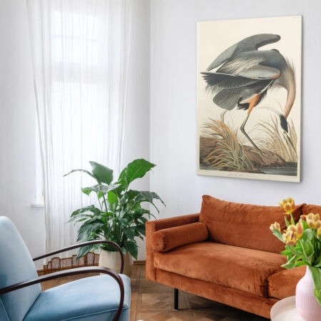 Πινακας σε καμβά AUDUBON GREAT BLUE HERON - Πουλια
