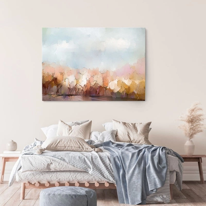 Πινακας σε καμβά AUTUMN TREES OIL PAINTING