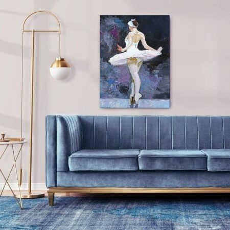 Πινακας σε καμβά BLUE TONES BALLERINA - Χορος