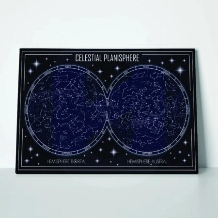 Πινακας σε καμβά CELESTIAL PLANISPHERE MAP - Χαρτες