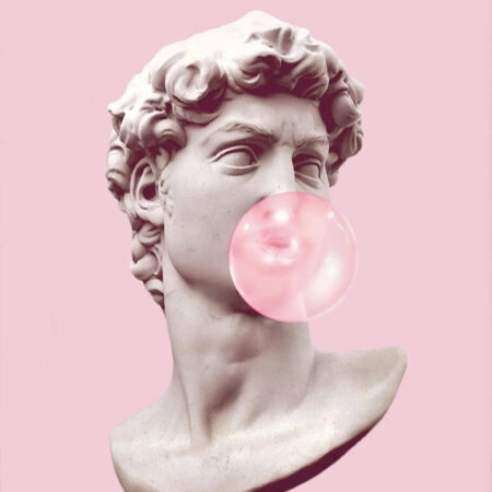 Πινακας σε καμβά DAVID BUBBLE GUM - Michelangelo Sticky 5
