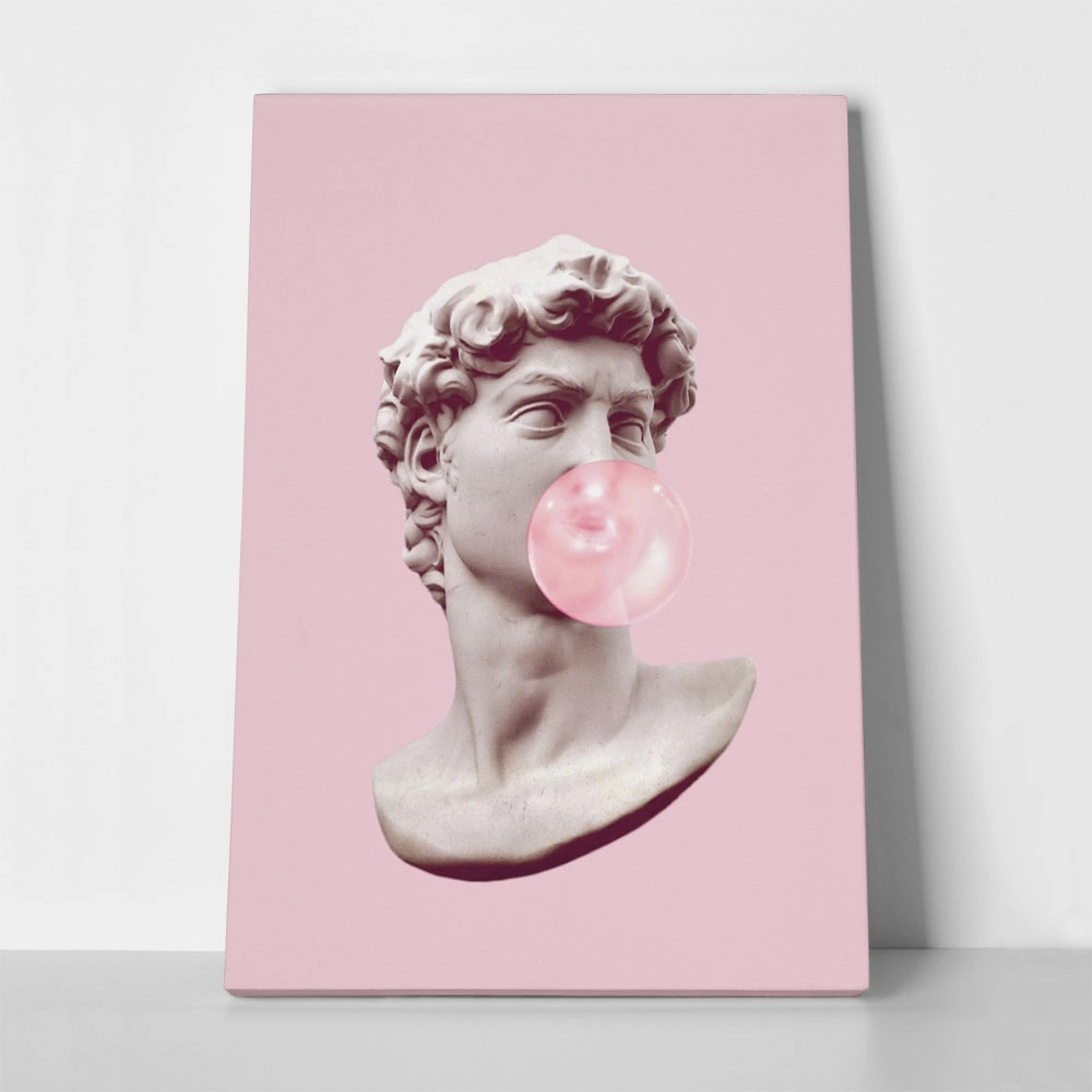 Πινακας σε καμβά DAVID BUBBLE GUM