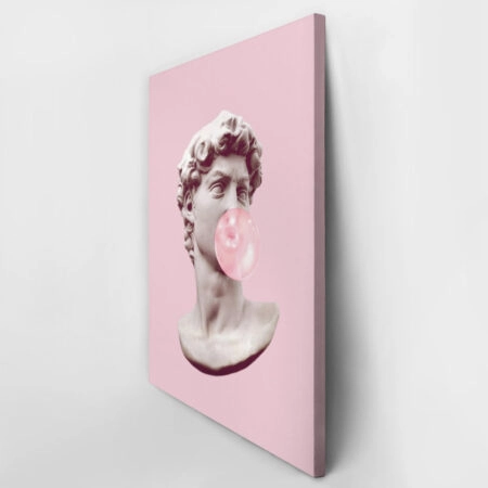 Πινακας σε καμβά DAVID BUBBLE GUM - Michelangelo Sticky 3