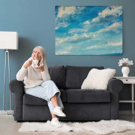 Πινακας σε καμβά EXPRESSIVE SKY OILPAINTING - Ουρανος - Καιρικα φαινομενα