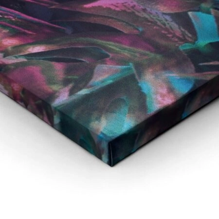 Πινακας σε καμβά FLUROSCENT PALM LEAVES - Botanical - Φυτα Sticky 2