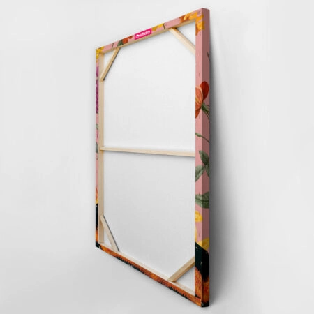 Πινακας σε καμβά FRIDA KAHLO ON PINK FLORAL - Frida Kahlo Sticky 4