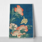 Πινακας σε καμβά HOKUSAI - PEONIES AND CANARY