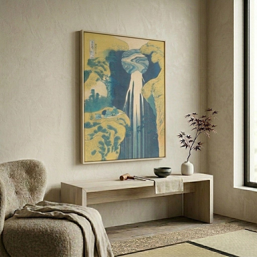 Πινακας σε καμβά HOKUSAI - AMIDA FALLS