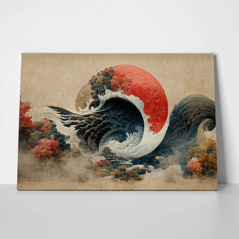 Πινακας σε καμβά JAPANESSE STYLE WAVE