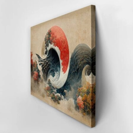 Πινακας σε καμβά JAPANESSE STYLE WAVE - Αφηρημενα και Abstract Sticky 3