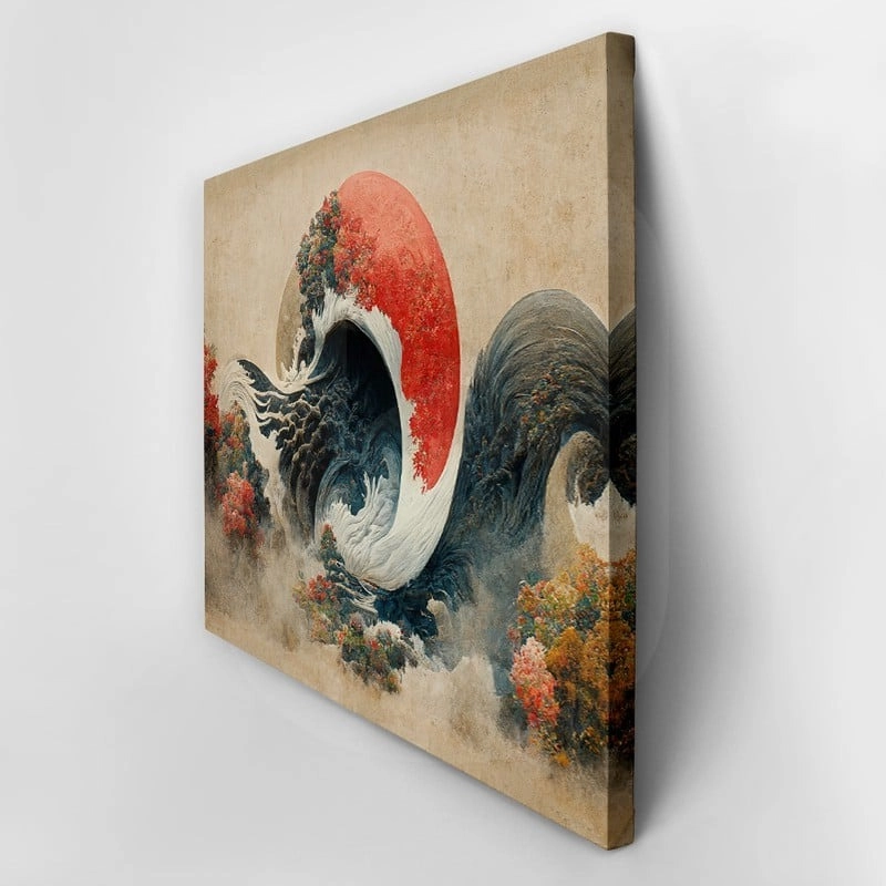 Πινακας σε καμβά JAPANESSE STYLE WAVE