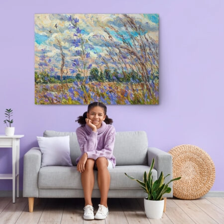 Πινακας σε καμβά LAVENDER UP TO THE SKY