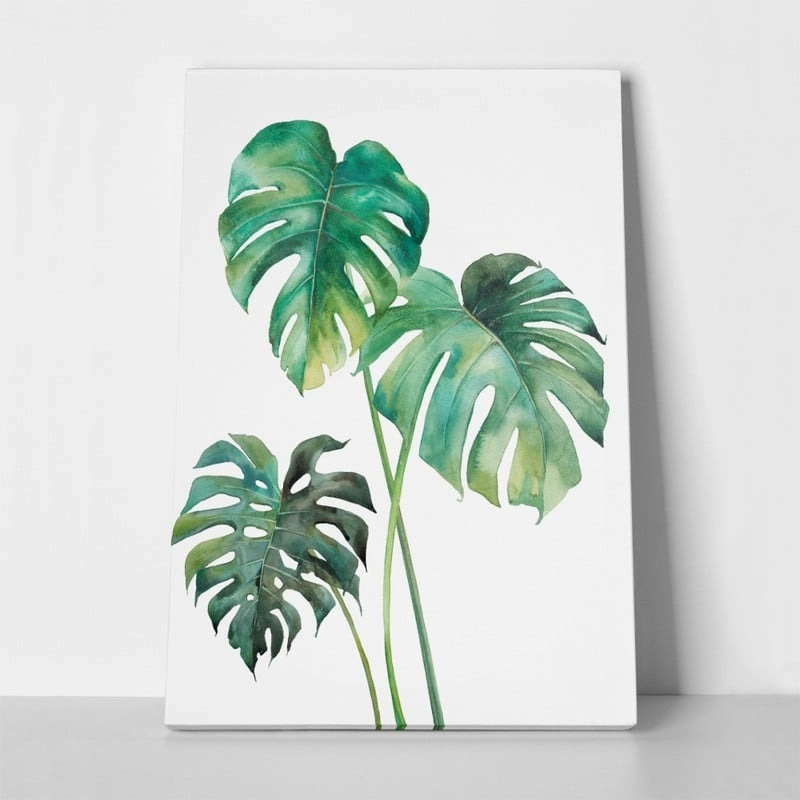 OUTLET Πινακας σε καμβά MONSTERA LEAVES 80cm x 120cm