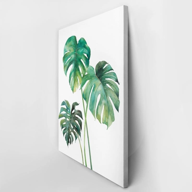 OUTLET Πινακας σε καμβά MONSTERA LEAVES 80cm x 120cm