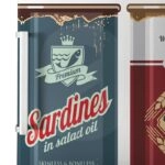 Αυτοκόλλητο ψυγείου RETRO FOOD CANS